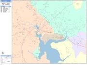 Jacksonville <br /> Wall Map <br /> Color Cast Style 2025 Map