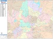 Raleigh <br /> Wall Map <br /> Color Cast Style 2025 Map