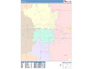 Fargo <br /> Wall Map <br /> Color Cast Style 2025 Map