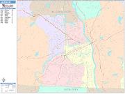 Nashua <br /> Wall Map <br /> Color Cast Style 2025 Map