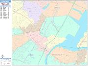 Elizabeth <br /> Wall Map <br /> Color Cast Style 2025 Map