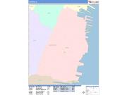Hoboken <br /> Wall Map <br /> Color Cast Style 2025 Map