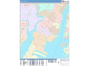 Jersey City <br /> Wall Map <br /> Color Cast Style 2025 Map