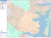 Toms River <br /> Wall Map <br /> Color Cast Style 2025 Map