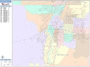 Albuquerque <br /> Wall Map <br /> Color Cast Style 2025 Map