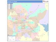 Greater Las Vegas <br /> Wall Map <br /> Color Cast Style 2025 Map