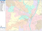 Albany <br /> Wall Map <br /> Color Cast Style 2025 Map