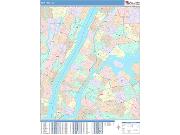 New York <br /> Wall Map <br /> Color Cast Style 2025 Map