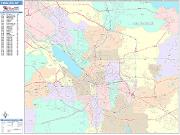 Syracuse <br /> Wall Map <br /> Color Cast Style 2025 Map
