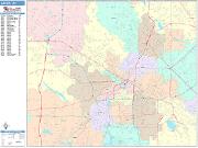 Akron <br /> Wall Map <br /> Color Cast Style 2025 Map