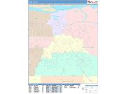 Gresham <br /> Wall Map <br /> Color Cast Style 2025 Map