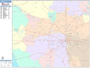 Lancaster <br /> Wall Map <br /> Color Cast Style 2025 Map
