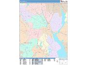Providence <br /> Wall Map <br /> Color Cast Style 2025 Map