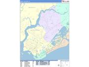 Mount Pleasant <br /> Wall Map <br /> Color Cast Style 2025 Map