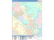 North Charleston <br /> Wall Map <br /> Color Cast Style 2025 Map