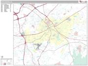 Spartanburg <br /> Wall Map <br /> Color Cast Style 2025 Map