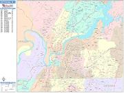 Chattanooga <br /> Wall Map <br /> Color Cast Style 2025 Map