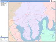 Hendersonville <br /> Wall Map <br /> Color Cast Style 2025 Map