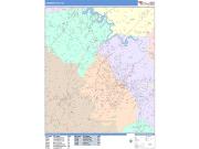 Johnson City <br /> Wall Map <br /> Color Cast Style 2025 Map