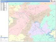 Kingsport <br /> Wall Map <br /> Color Cast Style 2025 Map