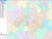 Nashville <br /> Wall Map <br /> Color Cast Style 2025 Map