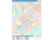 Austin <br /> Wall Map <br /> Color Cast Style 2025 Map