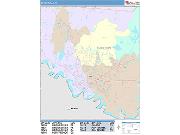 Brownsville <br /> Wall Map <br /> Color Cast Style 2025 Map