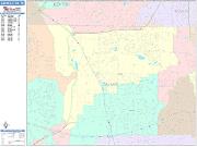 Carrollton <br /> Wall Map <br /> Color Cast Style 2025 Map