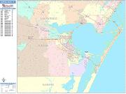 Corpus Christi <br /> Wall Map <br /> Color Cast Style 2025 Map