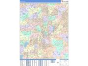 Dallas <br /> Wall Map <br /> Color Cast Style 2025 Map