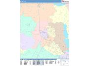 Denton <br /> Wall Map <br /> Color Cast Style 2025 Map