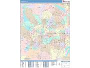 Fort Worth <br /> Wall Map <br /> Color Cast Style 2025 Map