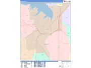 Grapevine <br /> Wall Map <br /> Color Cast Style 2025 Map