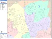 Round Rock <br /> Wall Map <br /> Color Cast Style 2025 Map
