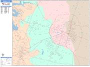Temple <br /> Wall Map <br /> Color Cast Style 2025 Map