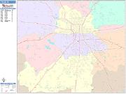 Tyler <br /> Wall Map <br /> Color Cast Style 2025 Map