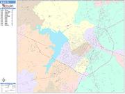 Waco <br /> Wall Map <br /> Color Cast Style 2025 Map