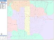 Sandy <br /> Wall Map <br /> Color Cast Style 2025 Map