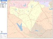 Burke <br /> Wall Map <br /> Color Cast Style 2025 Map