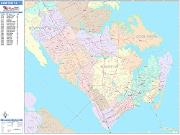 Hampton <br /> Wall Map <br /> Color Cast Style 2025 Map