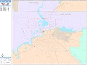 Eau Claire <br /> Wall Map <br /> Color Cast Style 2025 Map