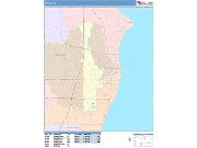 Racine <br /> Wall Map <br /> Color Cast Style 2025 Map