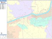 Huntington <br /> Wall Map <br /> Color Cast Style 2025 Map