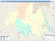 Autauga <br /> Wall Map <br /> Color Cast Style 2025 Map