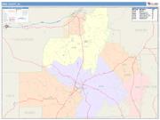Bibb <br /> Wall Map <br /> Color Cast Style 2025 Map