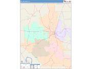 Dallas <br /> Wall Map <br /> Color Cast Style 2025 Map