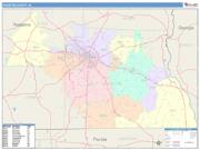 Houston <br /> Wall Map <br /> Color Cast Style 2025 Map