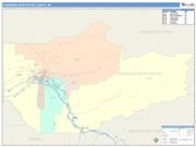 Fairbanks North Star <br /> Wall Map <br /> Color Cast Style 2025 Map