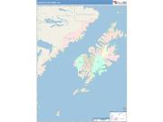 Kodiak Island <br /> Wall Map <br /> Color Cast Style 2025 Map