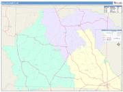 Dallas <br /> Wall Map <br /> Color Cast Style 2025 Map